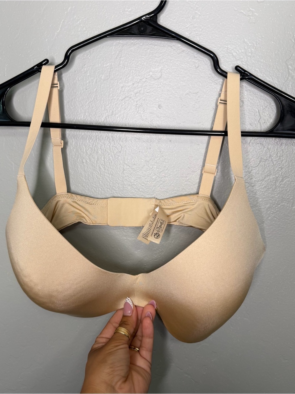 Skims Womens No Underwire Beige Tan Full Cover Bra Sz 38D